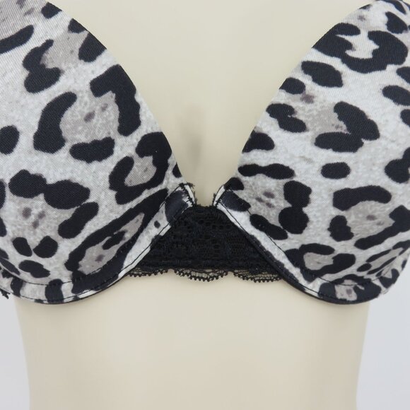 Maidenform 34B Sweet Nothings Bra Style 08104 Animal Print Black Lace Underwire - Picture 3 of 15